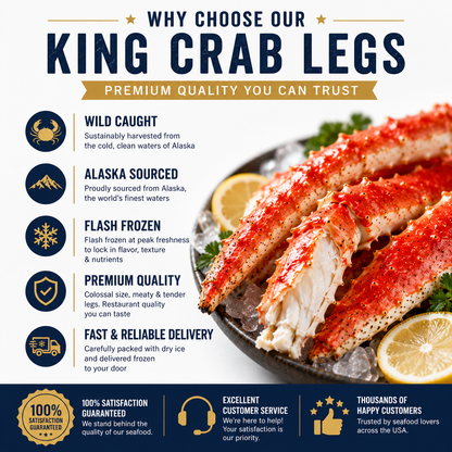 Wild-Caught Alaskan King Crab Legs | Premium Jumbo Crab Legs | Fast Frozen Fresh Seafood