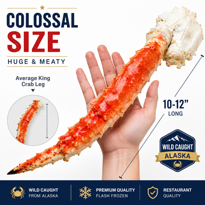 Wild-Caught Alaskan King Crab Legs | Premium Jumbo Crab Legs | Fast Frozen Fresh Seafood