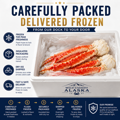 Wild-Caught Alaskan King Crab Legs | Premium Jumbo Crab Legs | Fast Frozen Fresh Seafood